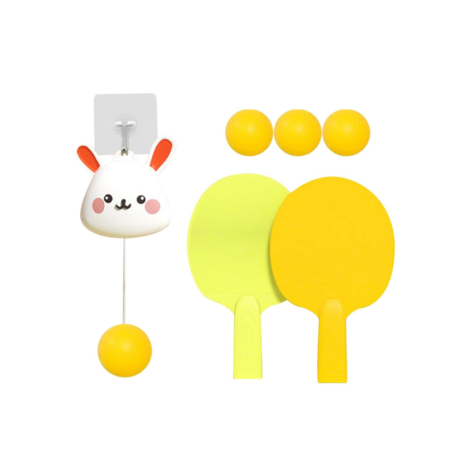 Enakshi Portable Indoor Hanging Table Tennis with Balls Interaction Birthday Bunny Three Ball (Paddles) (B0C28GQKZ7) Amazon Price History, Amazon Price Tracker