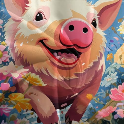 Housse de couette fleur colorée Cochon Heureux pour des nuits douces - 8
