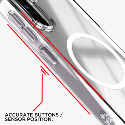 Image of Outlouders Back Cover for Samsung Galaxy A56 5G Mag-Safe Transparent PC + TPU Bumper Case with Magnetic Support Shockproof Protection (Transparent Mag-Safe)