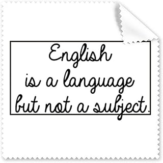 Quote English is a Language but not a Subject Cleaning Cloth Phone Screen Glasses Cleaner 5pcs