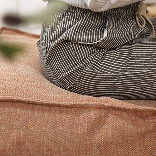 Canapé tabouret repose-pieds cube pouf orange pour salon - 7