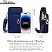 Casecret Handytasche zum Umhängen mit Geldbörse Damen Handy Tasche Pouch Kleine Umhängetasche Brieftasche Portemonnaie Armtasche Sportarmband für iPhone 14 13 11 Samsung S22 Xiaomi Bis zu 7.5" Blau