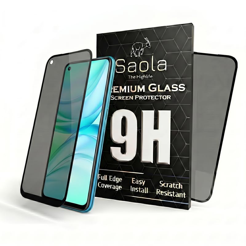 Image of Saola Ultra Privacy Tempered Glass For Realme C17 Smartphone(Pack Of 1)With Free Installation Kit(In-Screen Fingerprint Lock Will Not Work With The Privacy Guard Because Of It'S Spy Coating)-6.5 Inch
