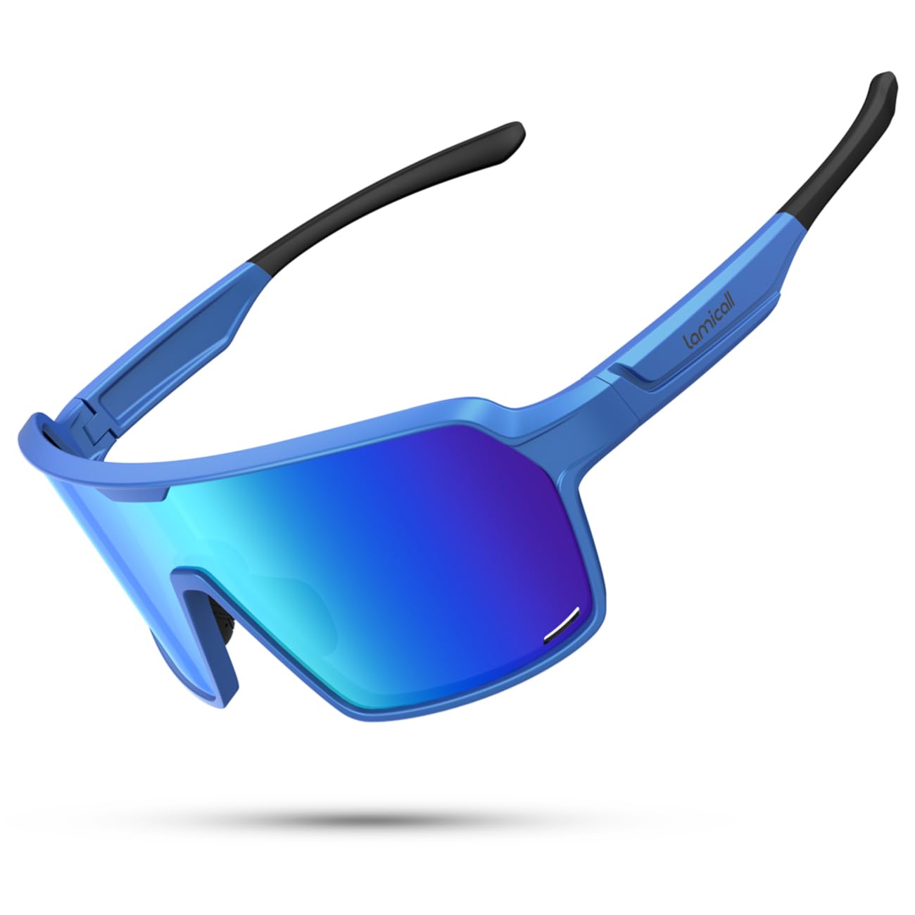 Lamicall Fahrradbrille Herren, Schnelle Brille Damen - [Vollrand, winddichter] TR-90 Ultraleichte Sonnenbrille Fahrrad mit UV400-Schutz, Polarisiert Laufbrille Sportbrille für Fahrrad Ebike Laufen MTB