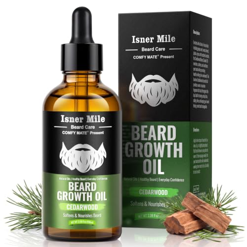 ISNER MILE 3.38 fl Oz Beard Oil for Men Hydrating &amp; Moisturizing, Cedarwood