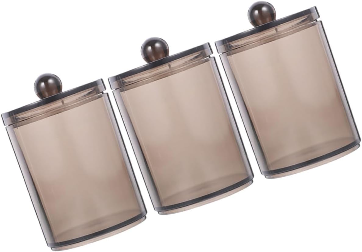 9pcs Cotton Swab Holders Transparent Bathroom Organizers with Lid Compact Storage for Cotton Swabs and Pads Lightweight and Sturdy Design for Use