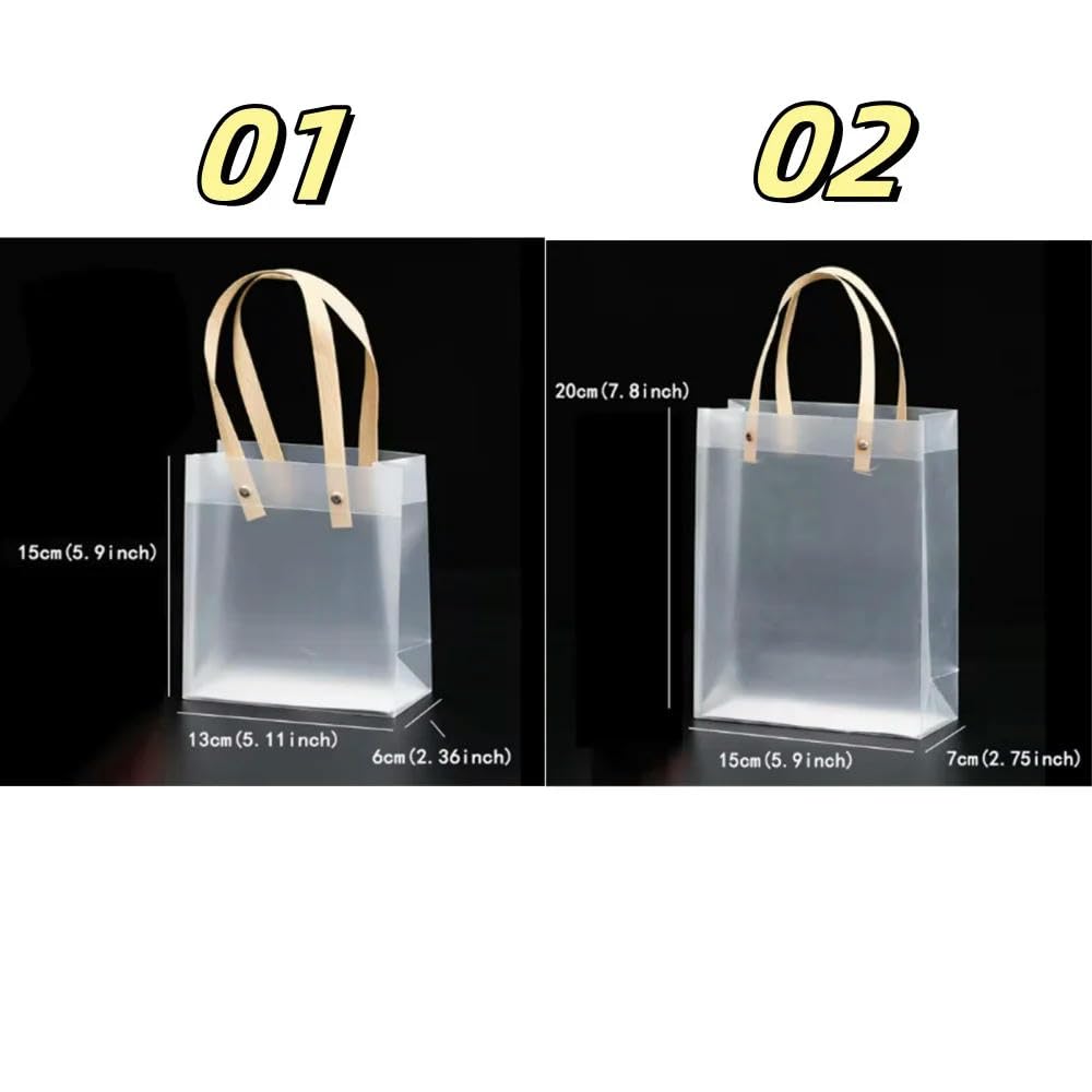 Torba NYSDM Frosted Tote Bag PVC wodoodporna przezroczysta przyjazna dla środowiska prezent towarzyszący worek na cukierki świąteczne artykuły imprezowe