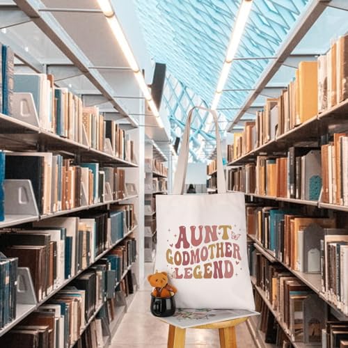 KUIYAI Aunt Godmother Legend Tote Bag Auntie To Be Canvas Bag Godmother Proposal Gift Mother Day Gift4