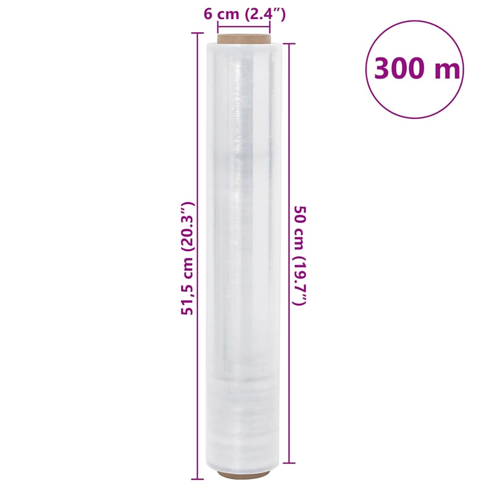 Film Estensibile 6 pz Trasparente 17 ¦Ìm 50 cm x 300 m