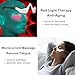 Under Eye Red Light Therapy Glasses, Microcurrent Eye Massager Light Therapy Eye Device Red Light Eye Mask for Eye Bags Dark Circles Puffiness Fine Lines Fatigue