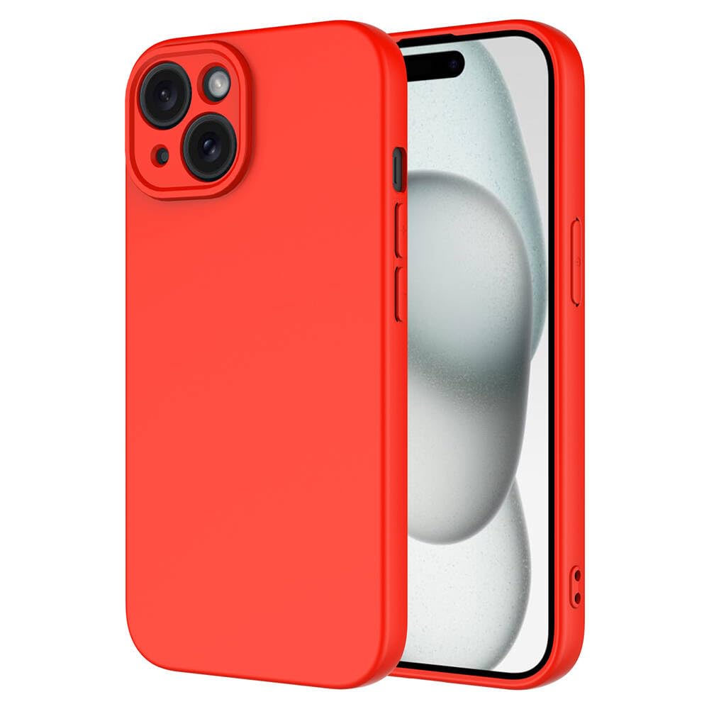 Zore Apple için uyumlu iPhone 15 Plus Kılıf Zore Mara Lansman Kapak Kırmızı