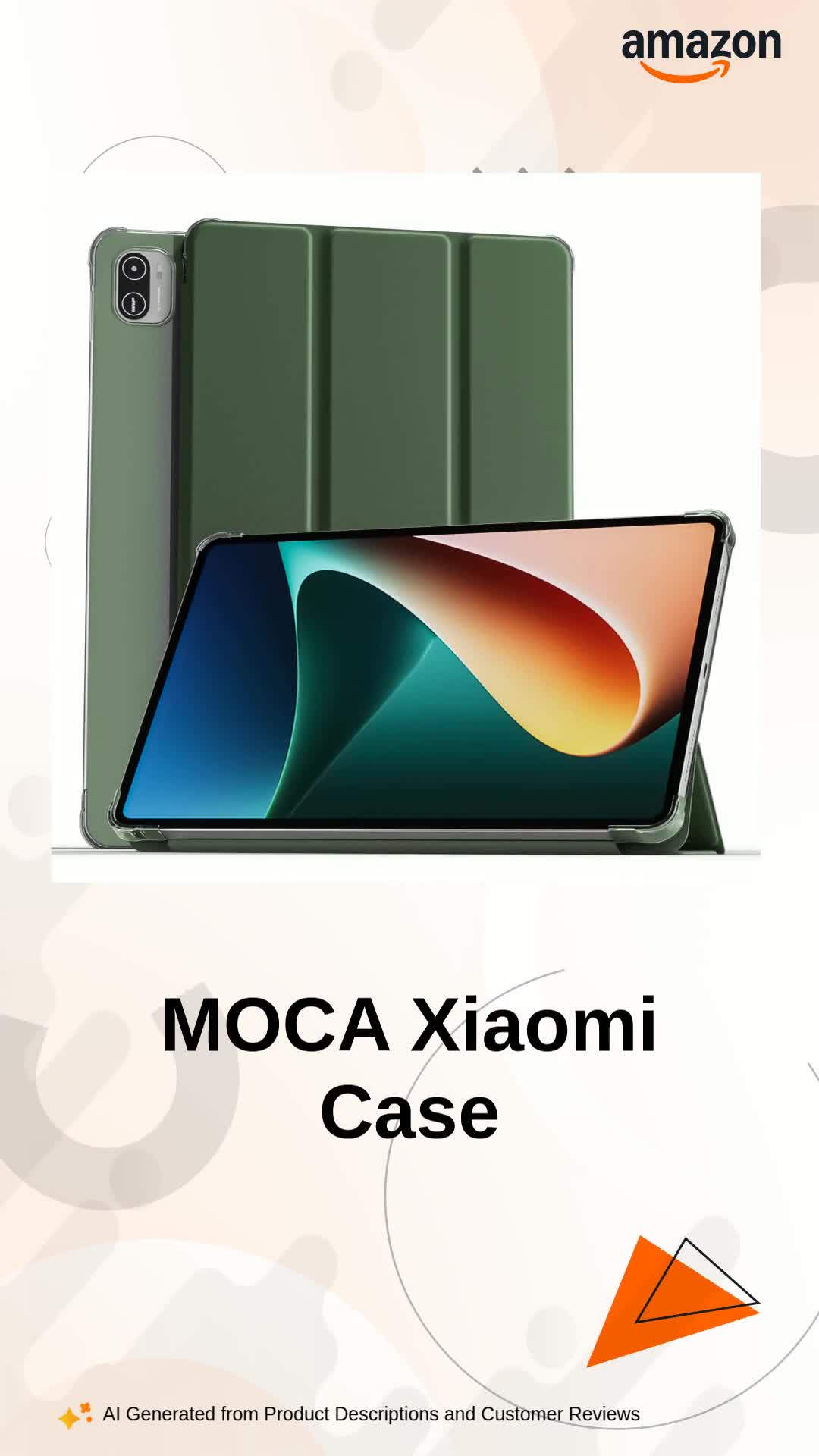 MOCA Translucent Back Flip Case for Xiaomi Pad 5 / Pad 5 Pro 11