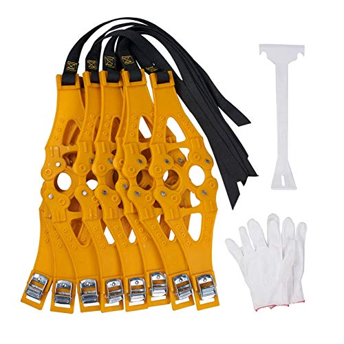 Cadenas de nieve ajustables de TPU para coche juego de 8 piezas universal
