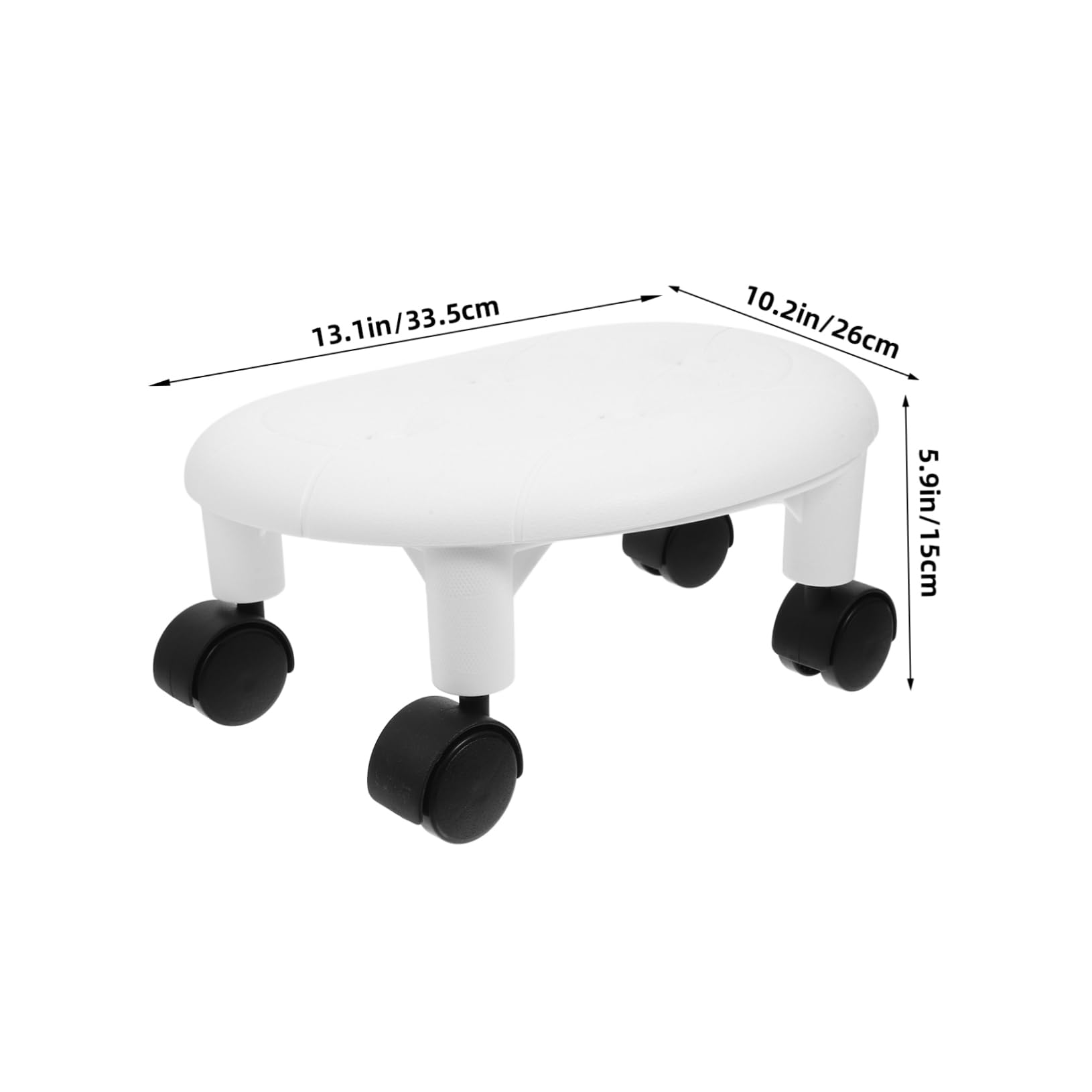 OSALADI Low Stool with Wheels for Home Rolling Step Stool Easy to Assemble Swivel Wheel
