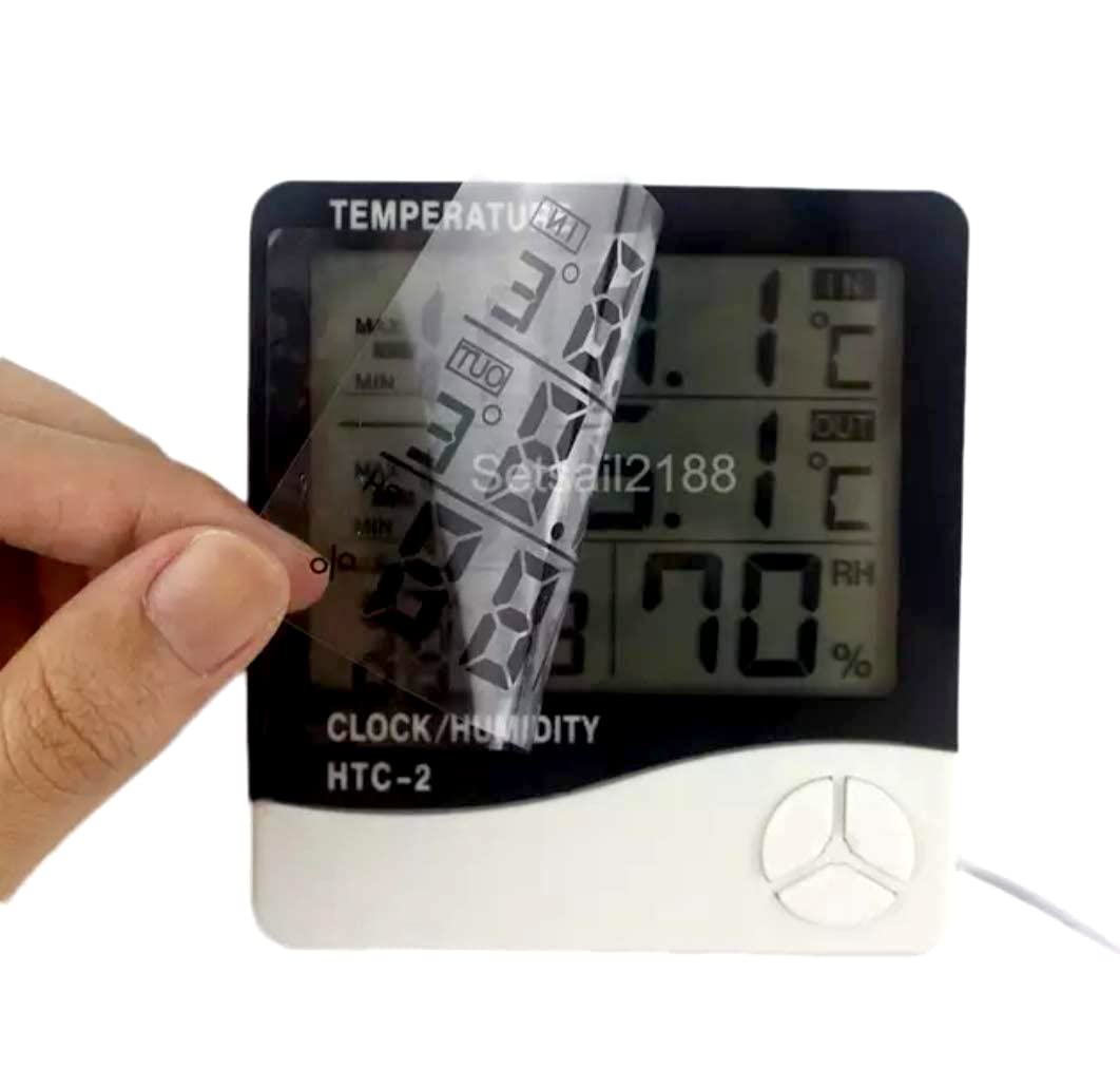 Amazecare Humidity Meter HTC Clock High Accuracy LCD Display Thermometer Hygrometer Thermometer All-in-One Digital Moisture Measurer (HTC-2 Room Temp) 1