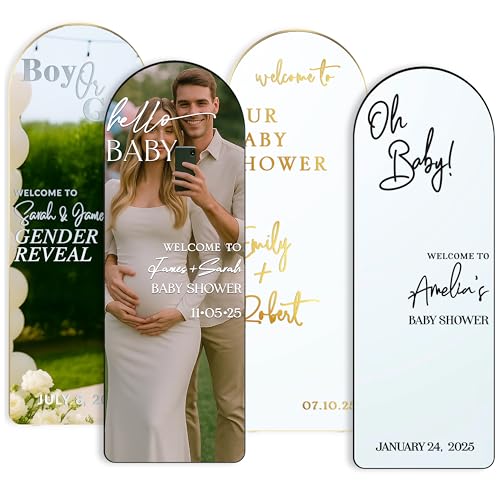 Personalized Baby Shower Mirror Decal - Custom Welcome