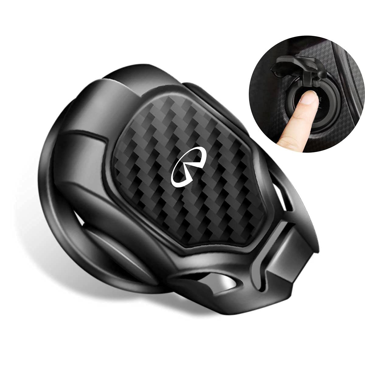 ANKOYS Car Engine Start Stop Button Cover, Push Start Button Cover Ignition Protective Anti-Scratch Car Engine Decoration Cover Stickers for Car Interior Accessories