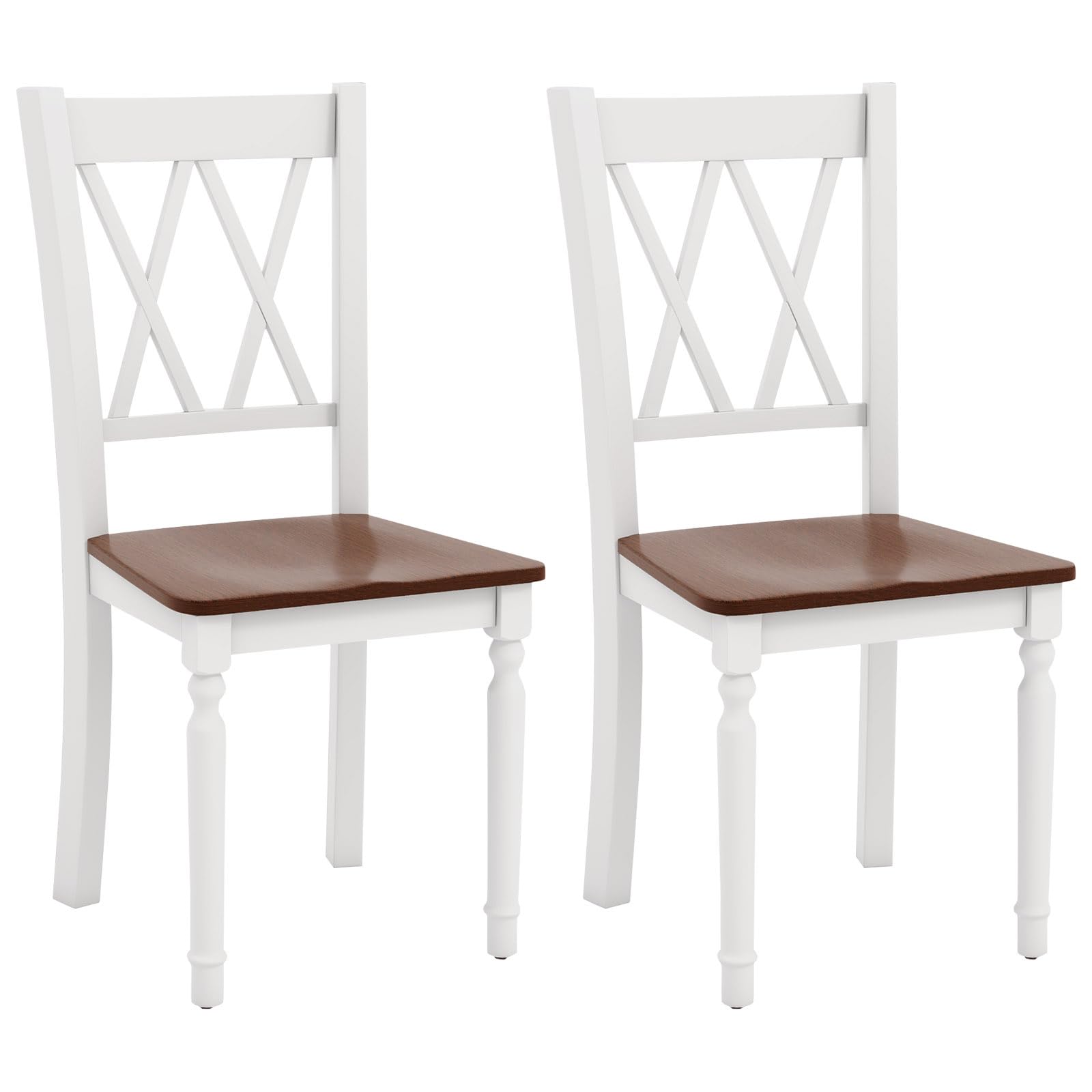 Amazon.com - Giantex Dining Room Chairs Set of 2 White, Wooden
