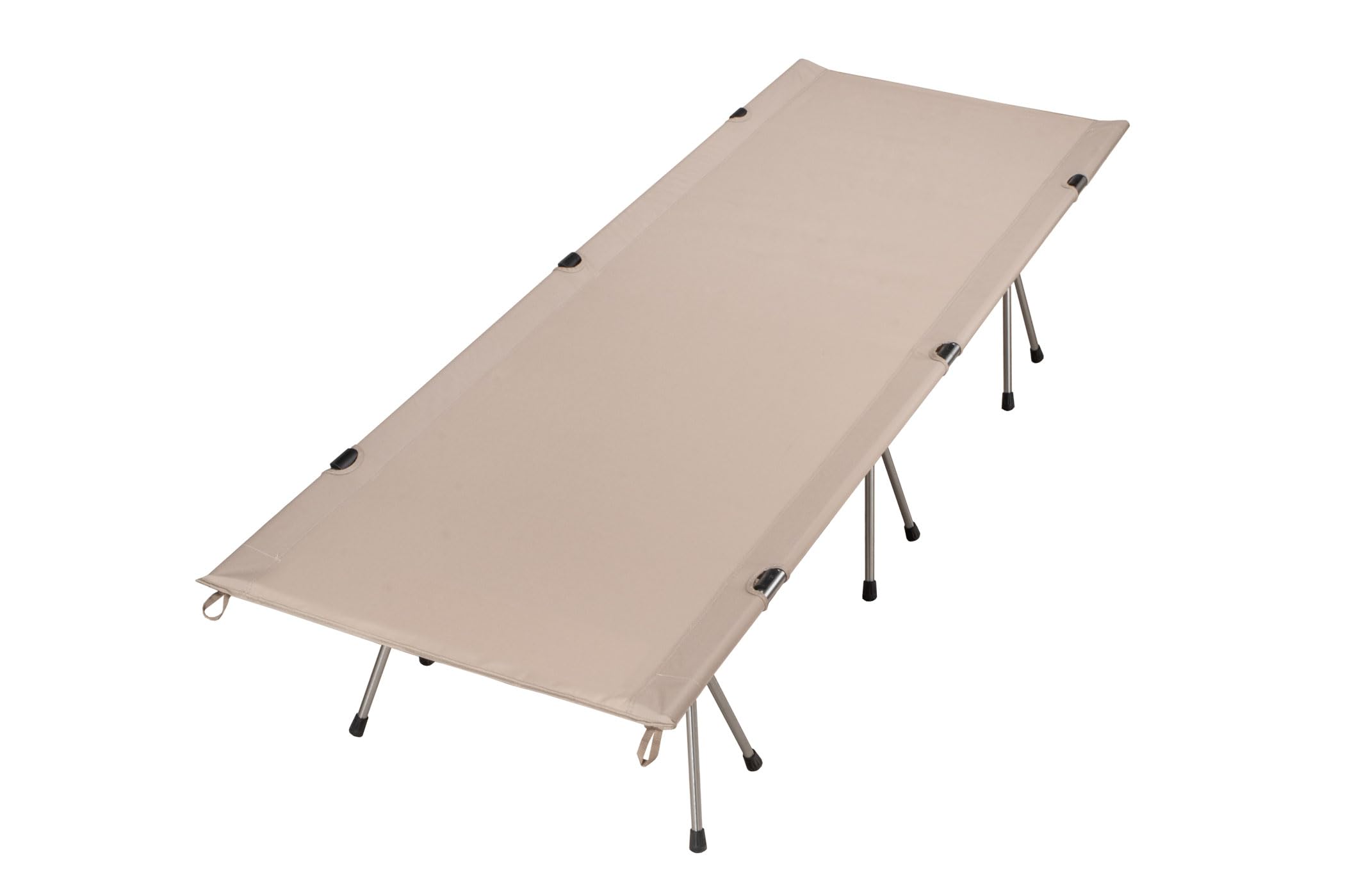 XL Feldbett, bis 150 kg belastbar, Aluminiumgestell, mit Transporttasche, stabil & leicht, für Camping, Gäste & Outdoor, beige