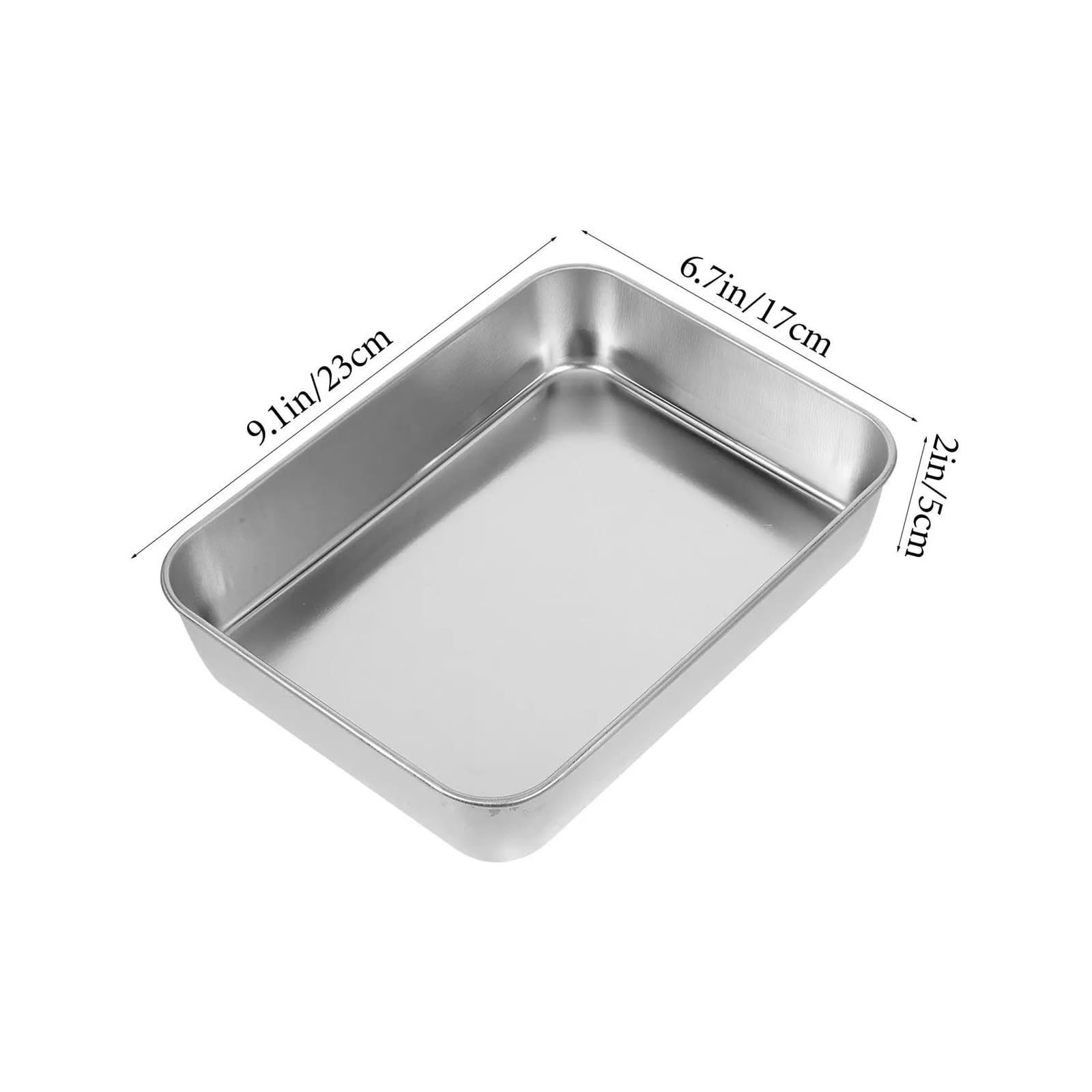Edelstahl-Backblech-Set mit Gitterrost, 23 x 17 x 5 cm