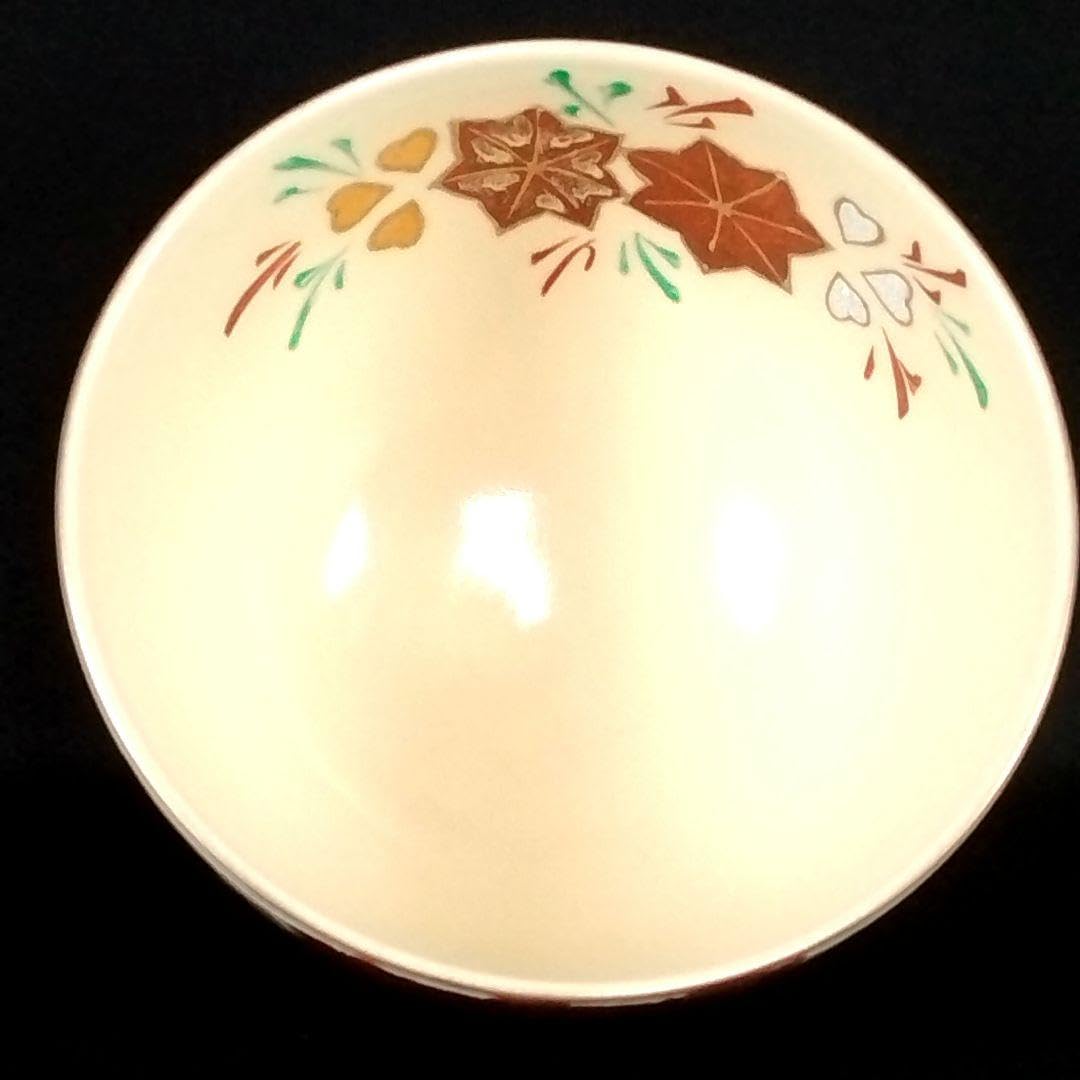 Amazon.co.jp: 京焼 龍靖 金彩 紅葉 抹茶碗 1客 茶道具 茶器 抹茶茶碗