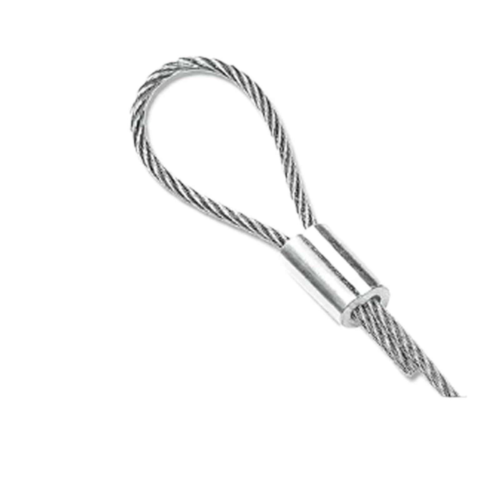10-100 morsetti per cavi a doppio foro, 8 forme, in alluminio, per funi metalliche in acciaio M1.5-M4, accessori hardware fissi (50 pezzi M4)