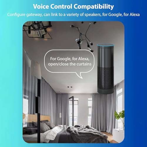 Abridor de cortina automático inteligente para abrir cortinas altas sin esfuerzo mediante voz 7