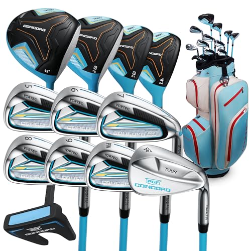 PGF Golf Lady Concord Complete Golf Club Package Set [17-Pieces][Flex: Ladies] [Hand: Right]...