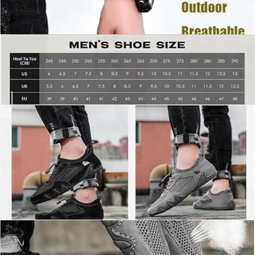 Vogany Men Shoes,Vogany Shoes Orthopedic Sneakers Men Handmade Men's Casual Driving Trainers - Summer Outdoor Breathable Mesh Slip-On Sneakers for Hiking & Walking4