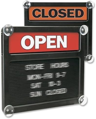 Headline Open/Closed Letter Board - Open/Closed Preprinted - 15" x 13" - Black, Red, Assorted