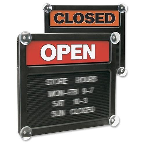 Headline Open/Closed Letter Board - Open/Closed Preprinted - 15" x 13" - Black, Red, Assorted