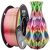 ERYONE Silk Rainobw PLA Filament PLA 1.75mm, 3D-Drucker Silk PLA Filament,+/- 0,03 mm, 1kg/Spule, Metal Luster Silk Rainbow