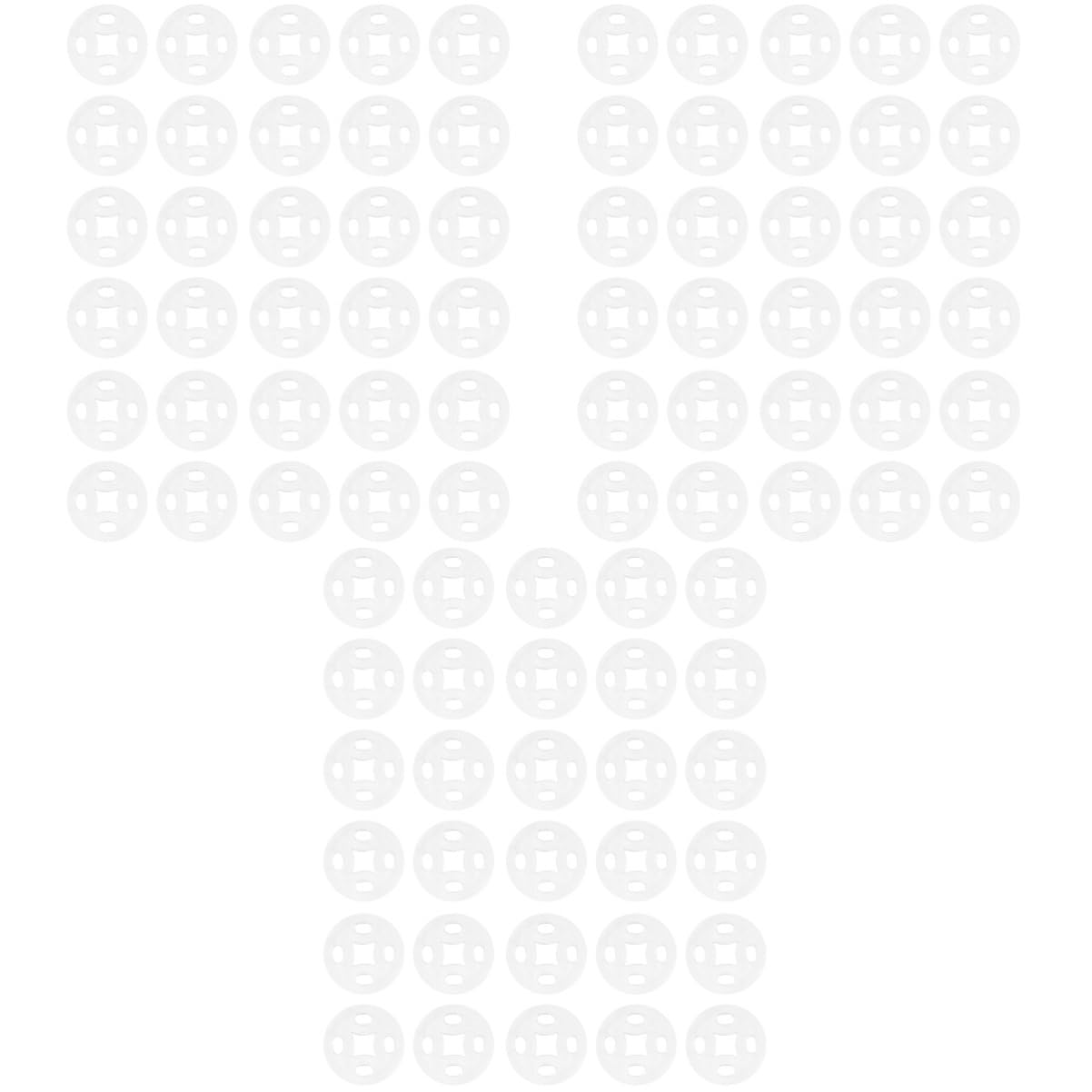 300 pcs snaps for clothing buckle together invisible sewing on snap clear plastic snap buttons dress press buttons invisible snaps sewing buttons Hidden buckle safety buckle white