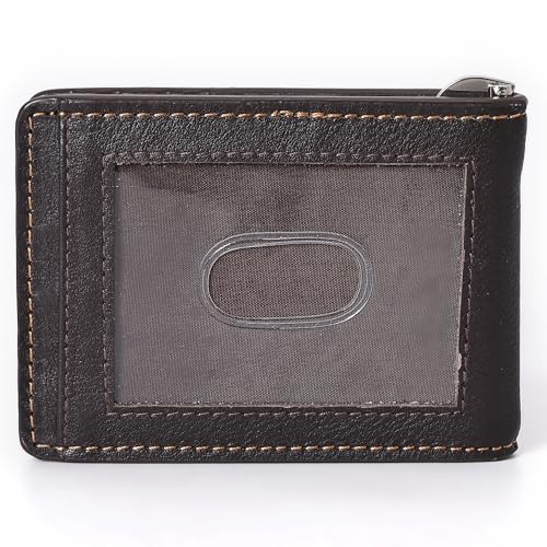 Genuine Leather Rodeo Bifold Money Clip Wallet For Men Women Brown With Floral Hand Carved Tooled4