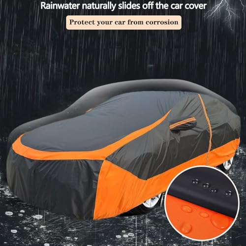Image of Waterproof Outdoor Cover with Zipper Door Reflective Strips Fit for Toyota Camry, Nissan Altima, Honda Accord, Chevy Malibu, Kia Optima /K5, Subaru Legacy, Buick Regal etc. Fit Length (187-194 inch)