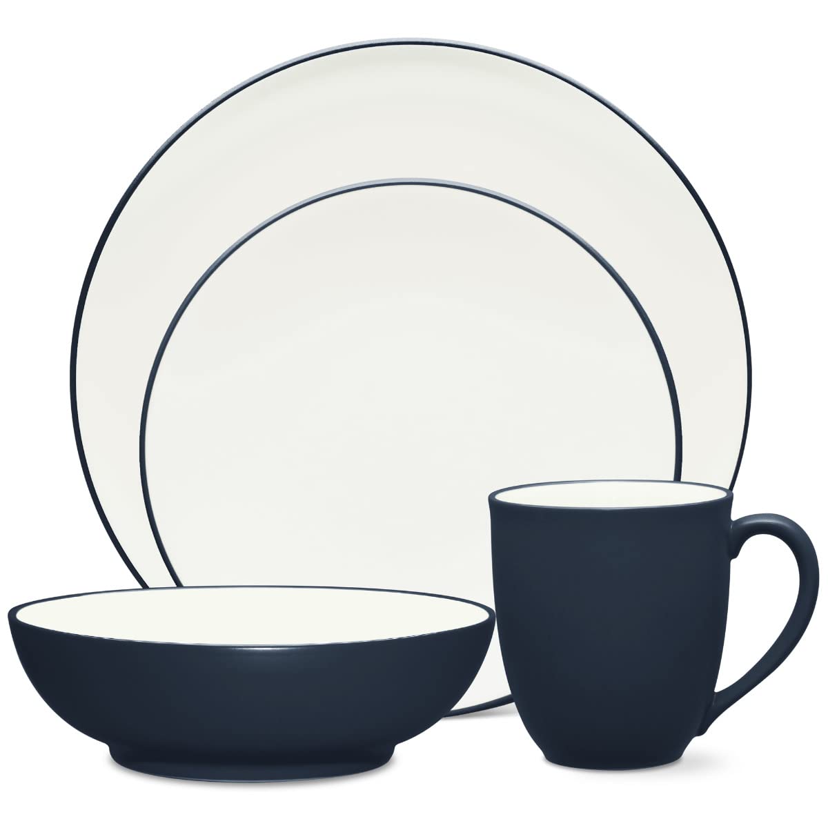Service de table 4 pièces Noritake Colorwave en grès bleu marine moderne