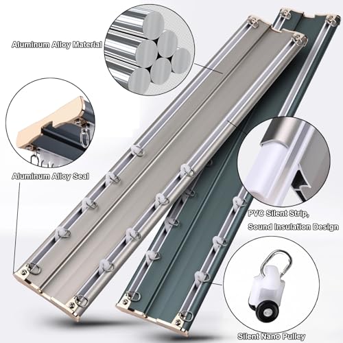 Double rail plafond aluminium robuste de 4,8 m pour suspendre sans fléchir