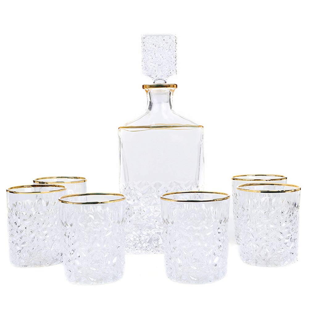 Buy Honoen 7Piece Gold Painting Process Whiskey Decanter Gift Set