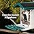 Happy Birdy Smart Bird Feeder - AI Smart Bird Feeder with Camera Identifies 10,000+ Species, 2.5K Full HD Video, Solar Powered Dual Panels, Infrared Night Vision, Weatherproof IP67, Squirrel-Proof Kit