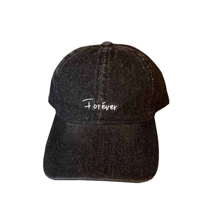 XYMSAFForever Unisex Baseball Cap Washed Denim Adjustable Dad Hat Breathable, Adjustable Cap for Men and Women