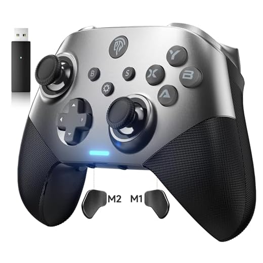 EasySMX Wireless Controller PC mit Hall Triggers und Joysticks, Bluetooth PC Controller mit mechanischen Tasten, kein Drift&Dead Zones, für PC/Switch/Steam