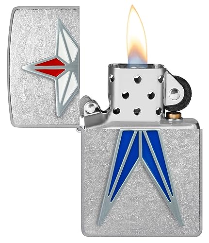 Encendedor Zippo American Flag Chrome miniatura 3