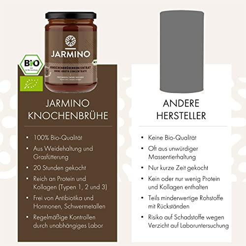 Bone broth | JARMINO | BIO Knochenbrühe Konzentrat vom Rind | Made in Germany | 440g (44 Portionen) | Reich an Bio Kollagen – Bild 6