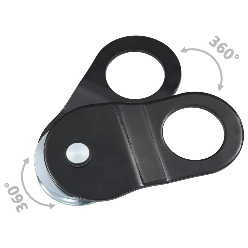 Umlenkrolle Stahl flaschenzug seilrolle mit 10 Tonnen Tragkraft, pulverbeschichtet, 130 x 48 x 262 mm, für Seile 1-15 mm, ideal zum Ziehen, Bergen, Werkstatt und Industrieeinsatz