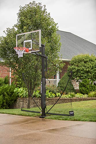Silverback Basketball Yard Guard Defensive Net System Rebounder With Foldable Net And Arms Into Pole , White/Black, Large #TOP6