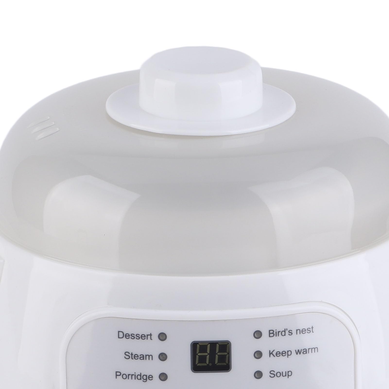 Olla eléctrica para estofado de 1 litro, olla de cocción lenta, cocina eléctrica para estofado, revestimiento de cerámica con tapa, cazuela de cerámica para estufa, gachas de avena y sopa de 6