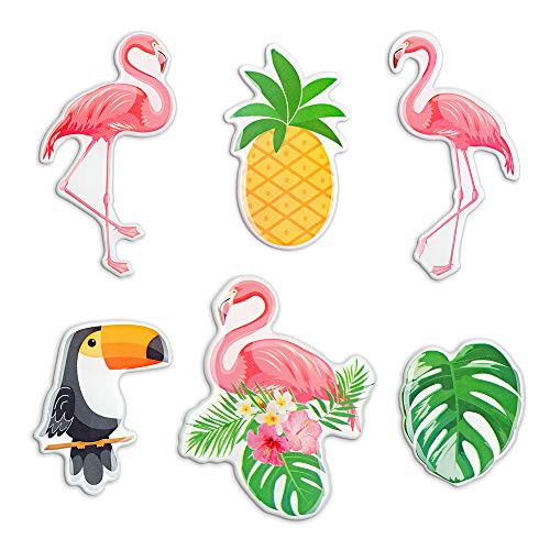 MORCART Flamingo Fridge Magnets Ins Style Beautiful Refrigerator Magnets for Whiteboards Office Cabinets Kids Lockers Cute Pineapple Monstera Toucan Animal Decorative Magnets