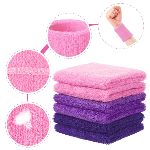 Image of Willbond Wrist Sweatbands, Sports Sweatbands for Competition, Sweat Absorbent, for Basketball, Tennis, Football, Running and Work (Pack of 6)