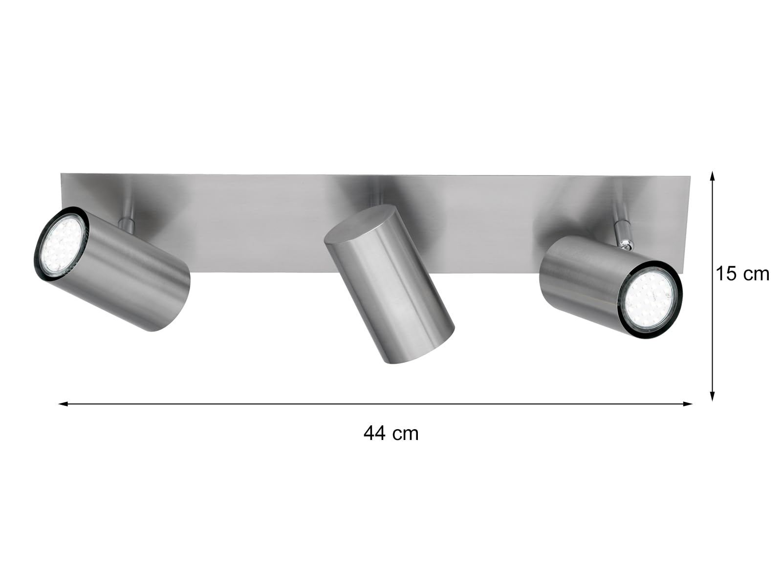 Trio Leuchten Spotbalken 3-flammig GU10 48 cm Nickel matt 802400307