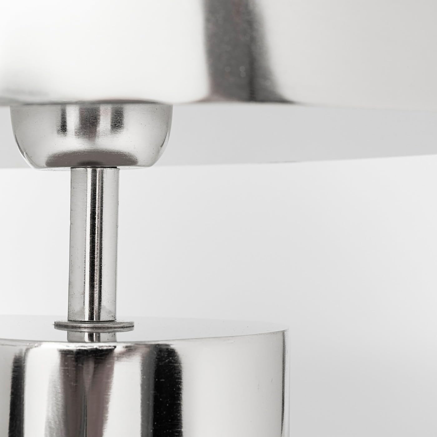 Kare Design Lámpara de Mesa Loungy Cromo, Plata, Metal, Redonda Moderna, Altura 38cm, Luz Decorativa, Decoración para Sala de Estar, sin Bombilla Incluida